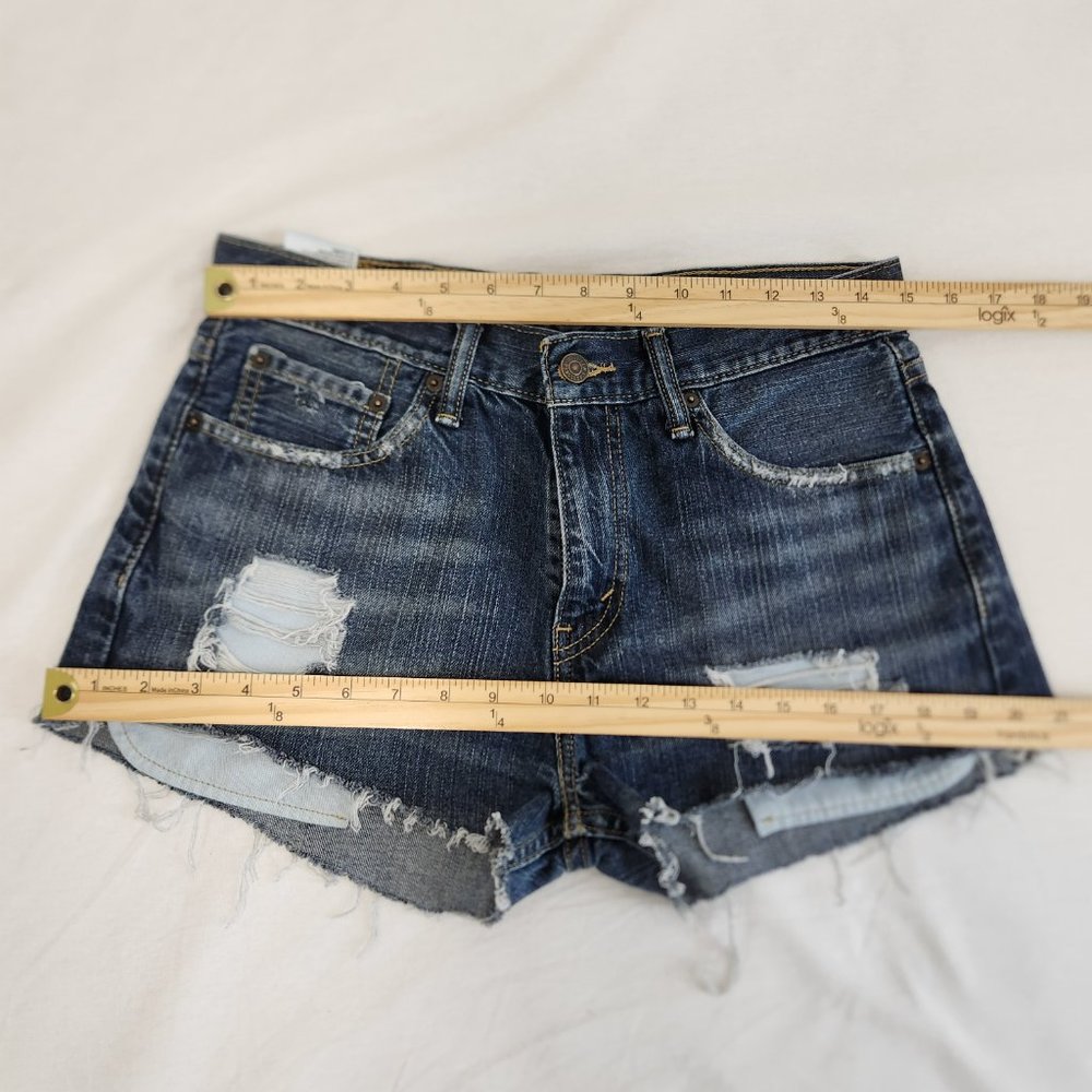 LEVI'S 508 Jeans Shorts High Rise Distressed Size W30 L30 100% Cotton LIKE NEW! - Picture 15 of 16
